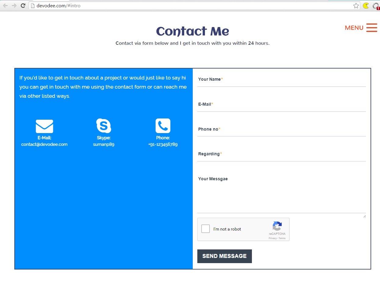 mysite-after-integrating-captcha