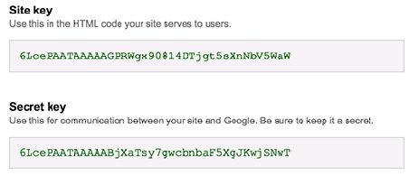 recaptcha-site-keys